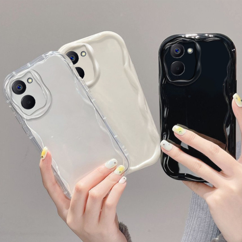 Ốp Mềm TPU Sóng Trong Suốt Cho Realme C33 Ốp Lưng Điện Thoại Realme C33 2023 Ốp Lưng Realme C33 RMX3