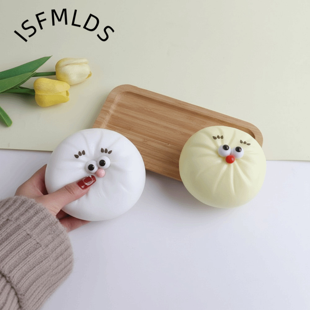 ISMLDS Hấp Bun Squishy Pinch Le, Bánh bao Fidget Mềm Đồ chơi Squishy, Quà tặng Đồ chơi Squishy đàn h
