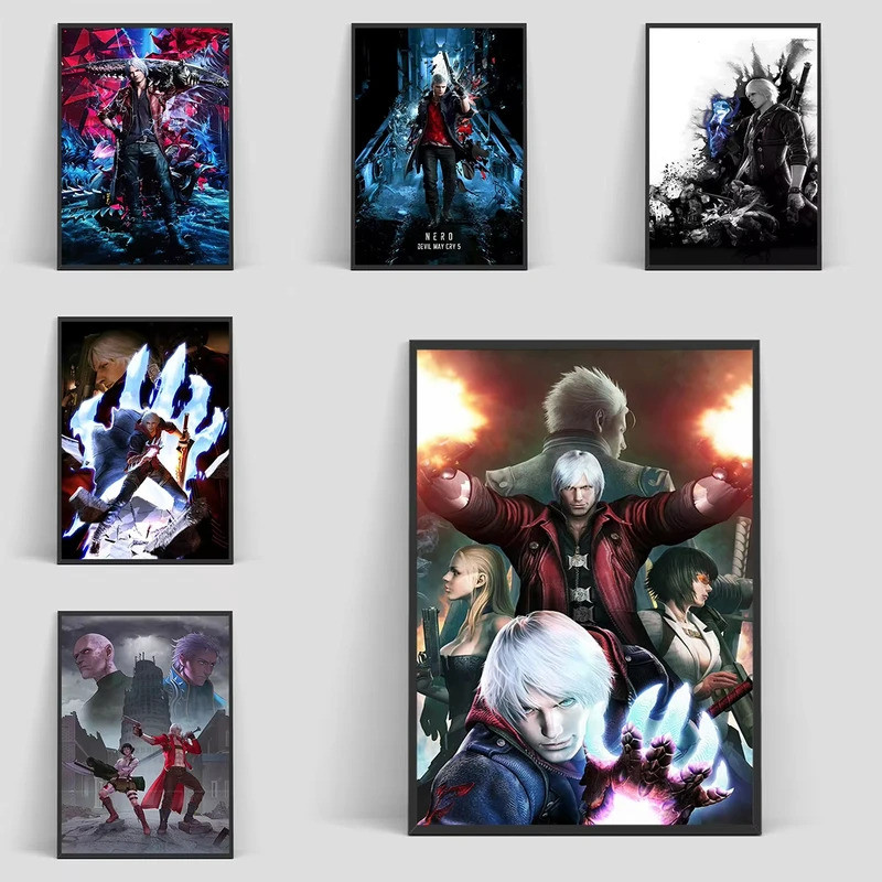 8AAD Áp Phích Cho Nghệ Thuật Treo Tường D-Devil May C-Cry Game Poster Trang Trí Phòng In Hình Trang 
