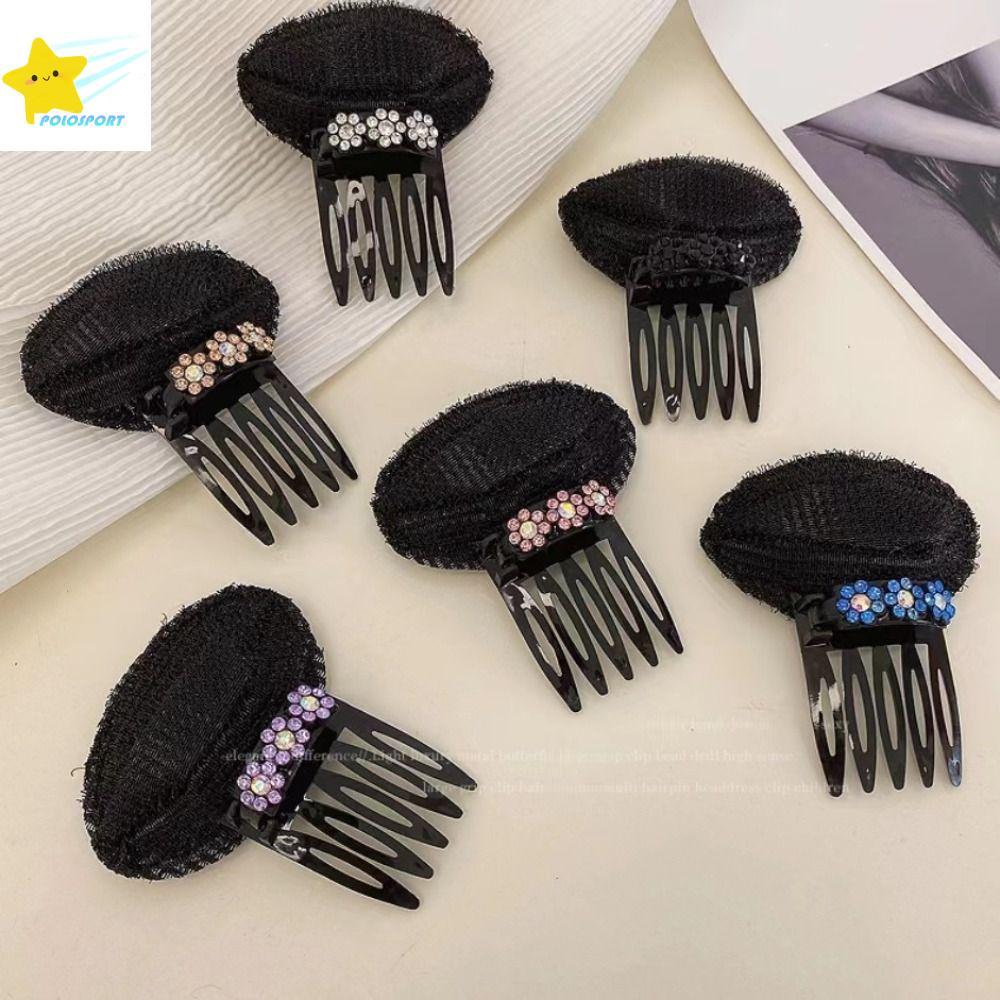 POLOSPORT Puff Hair Head Cushion, Flower Braid DIY Hair Styling Tool, Sweet Sponge Hair Accessories 