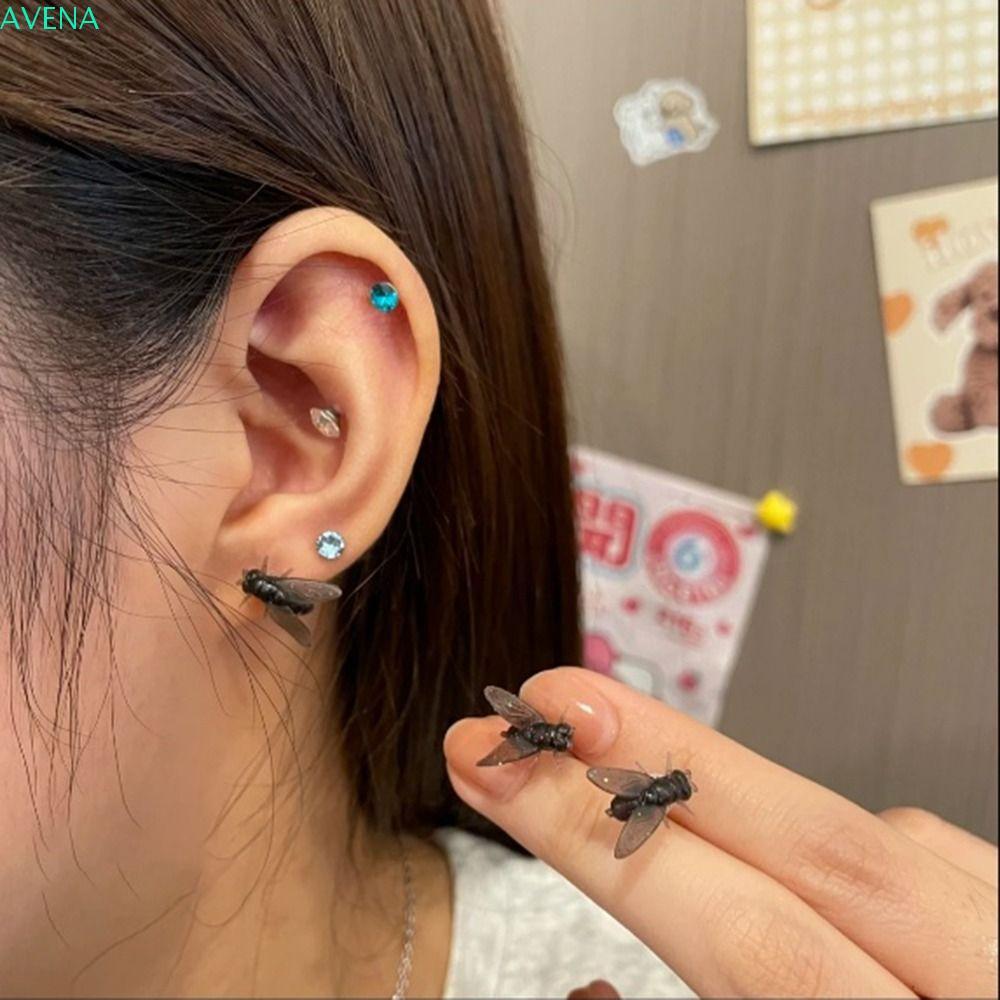 Bông tai hình ruồi AVENA mini và độc đáo - Quà tặng dễ thương