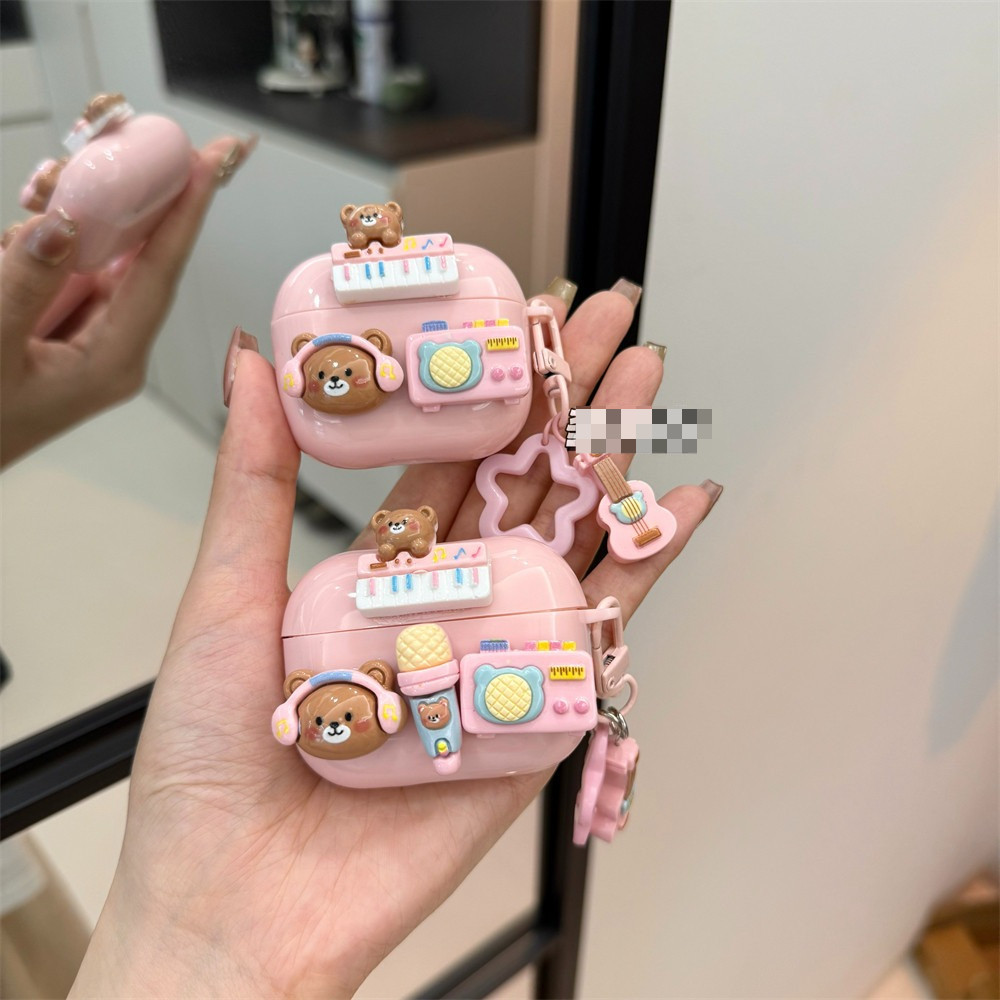 Ins hoạt hình Dành cho vỏ Soundcore R60i NC / K20i / R50i NC / R50i có nắp tai nghe keychian & silic