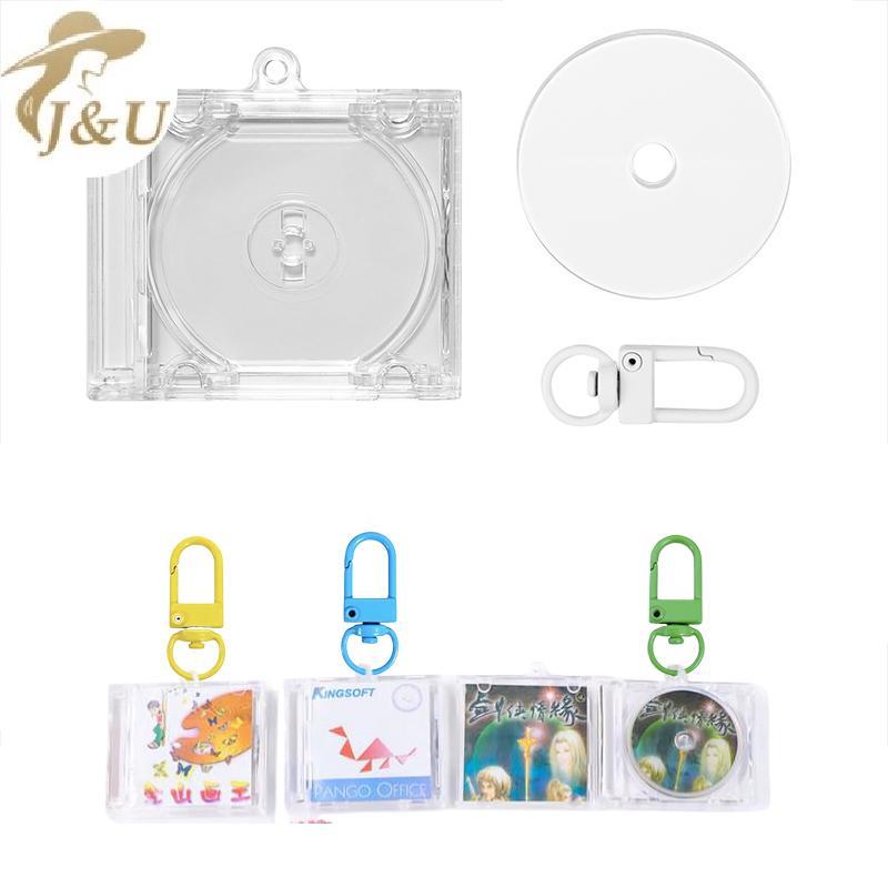 JU Nk Album Mini CD Case Móc Chìa Khóa CD Player Móc Khóa Cho DIY Ba Lô Treo Trang Trí VN