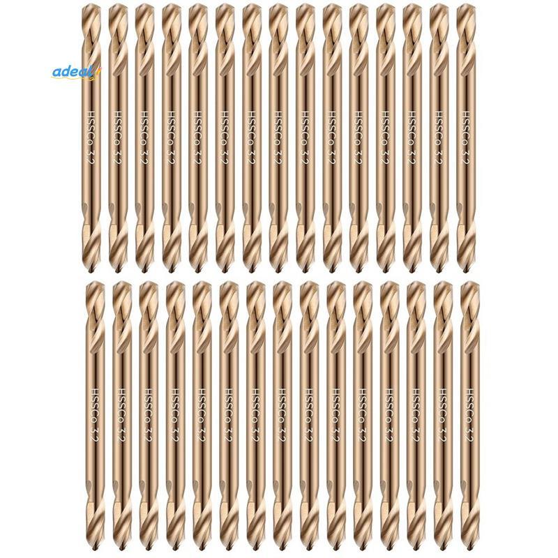 30 Mảnh 1 / 8In Cobalt Mũi Khoan Hai Đầu Cobalt Mũi Khoan Cho Thép Cứng Gang Gỗ Nhựa Thép Không Gỉ M