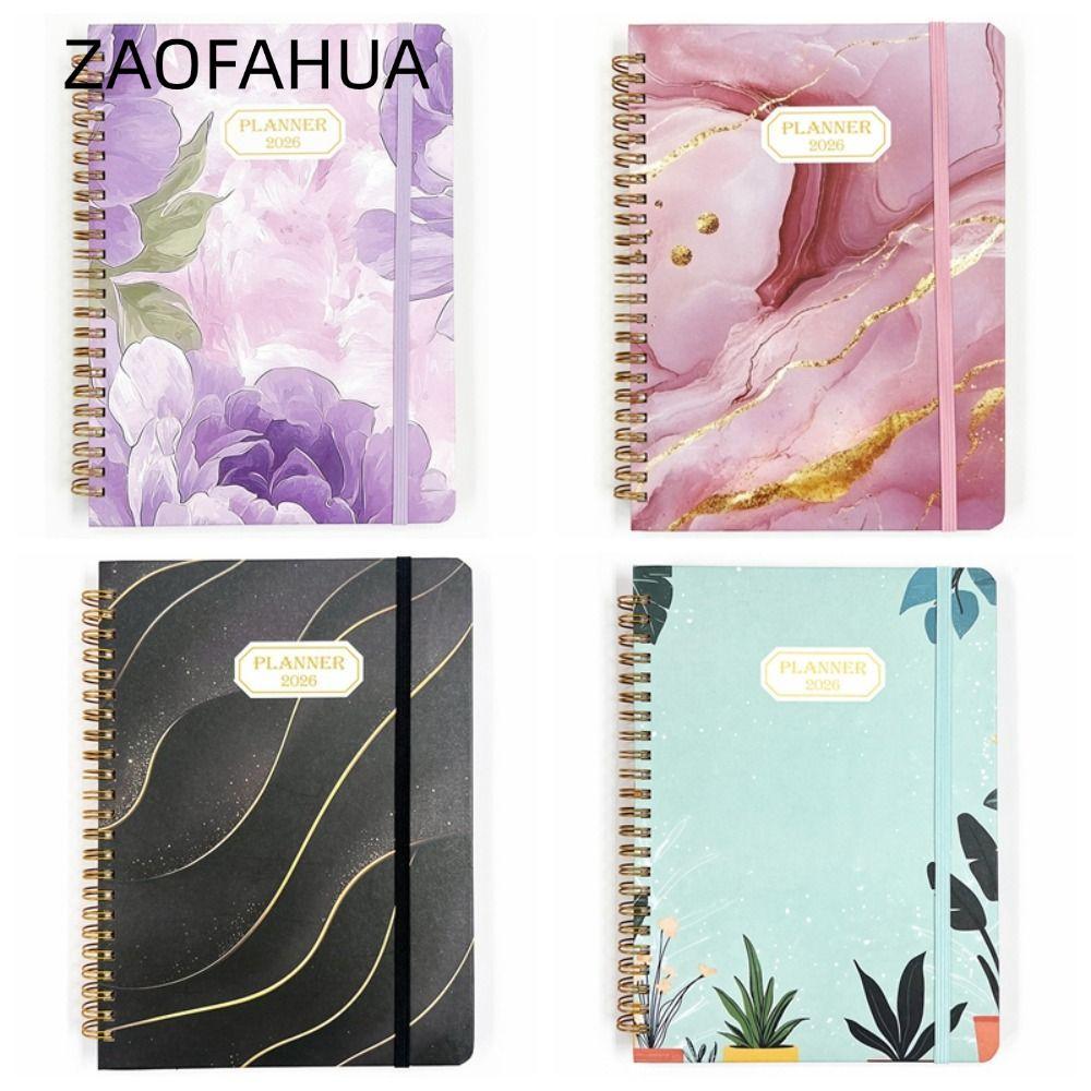 Lịch ZAOFAHUA 2026, A5 Jan.2026 - Dec.2026 2026 Planner, Sổ tay cuộn chương trình nghị sự hàng tuần 