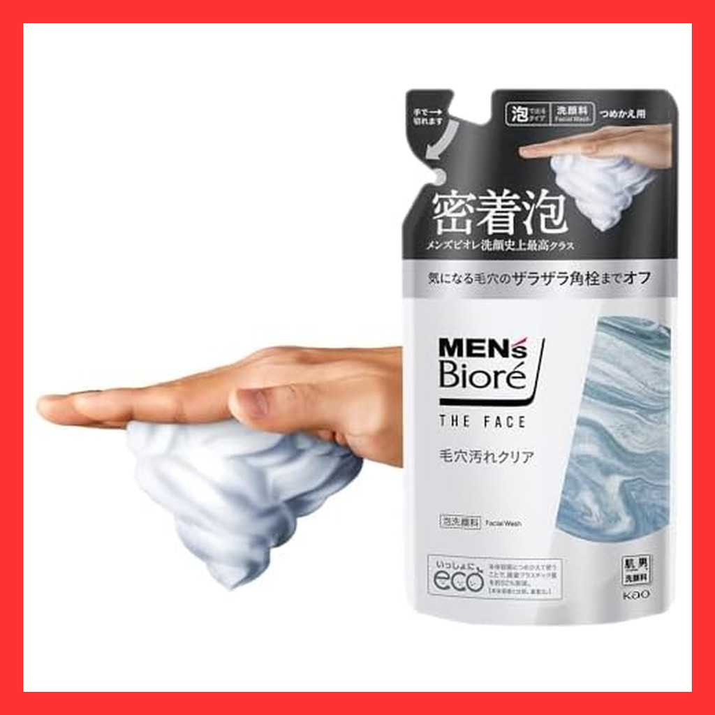 Men's Biore The Face Pore Dirt Clear Refill [Foam Type] [Pore Care] [Men's]  Direct from Japan