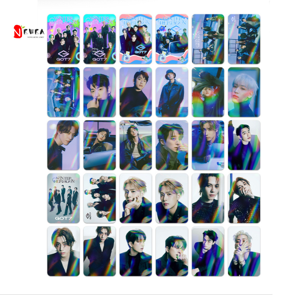 NEWEARTH GIỚI HẠN GOT7 Lomo Card, BamBam JinYoung GOT7 NESTFEST Thẻ ba chiều, Thẻ nhỏ Nhãn dán Mini 