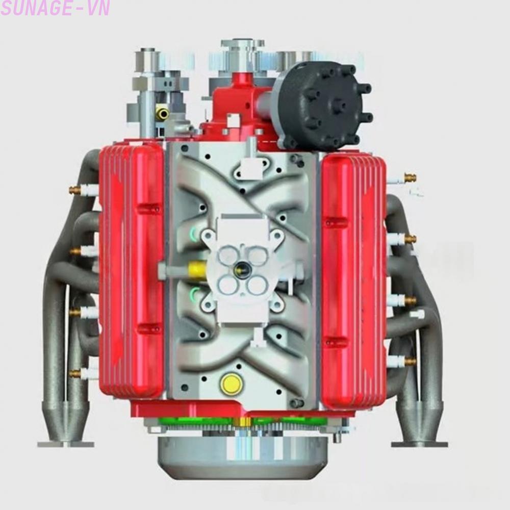 【SUNAGE】Resin V8 Engine Model Ornament Small Block OHV Engine for Display and Collection【HOT Fashion