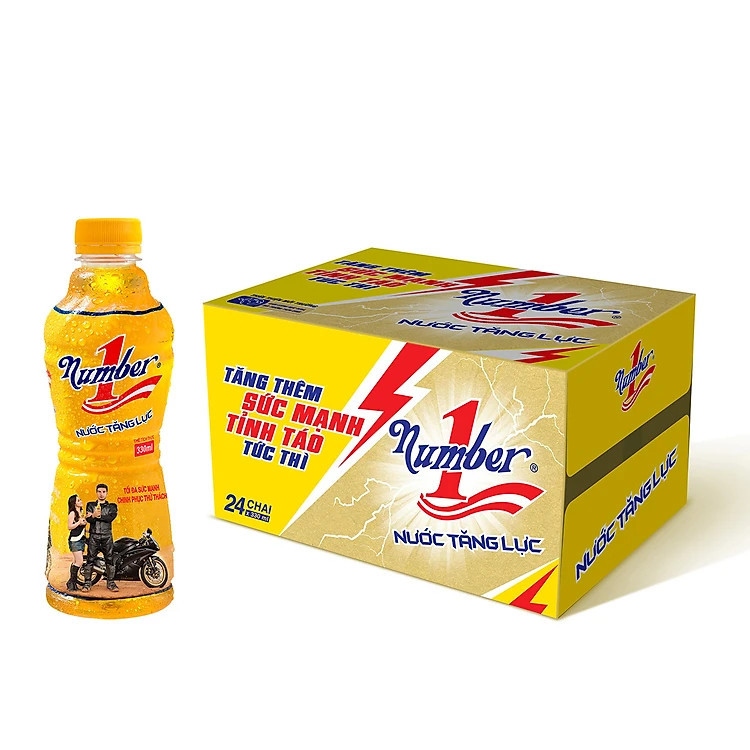 Thùng 24 chai nước tăng lực Number One (330ml/chai) Minimart3