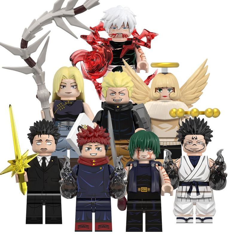 Lego Anime Series Spell Back to Battle Knotweed Yuren Thời đại nổi tiếng Gojo Satoru Khối xây dựng M