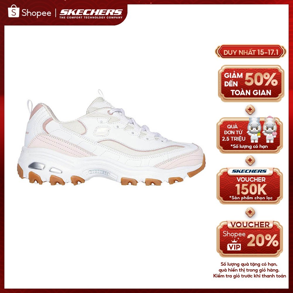 Giày Thể Thao Nữ Skechers Sport D'Lites Popular Vote Thường Ngày - 150241-WLPK Air-Cooled Memory Foa