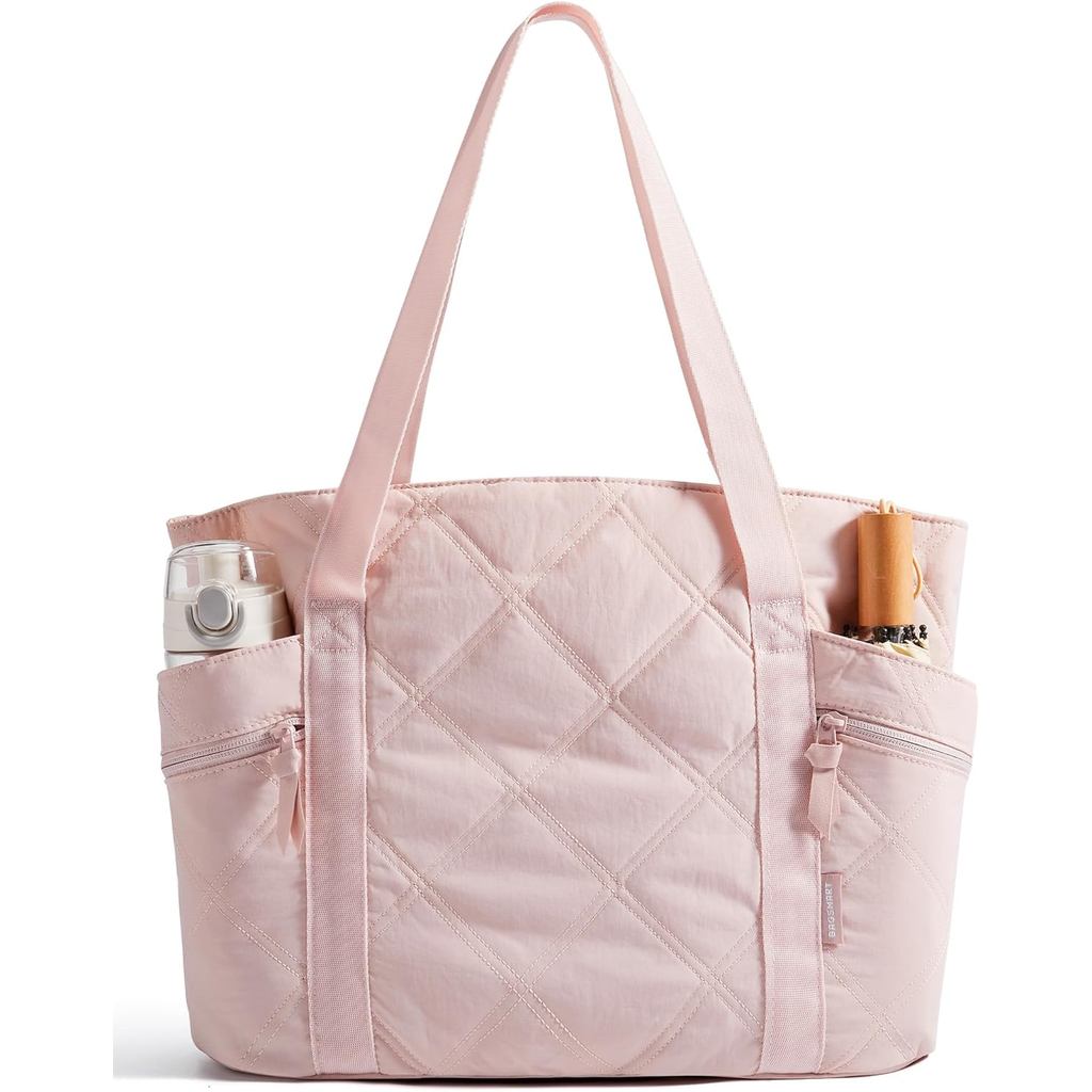 Túi tote nghiền BAGSMART dành cho nữ, Túi tote làm việc phồng 20L có dây kéo, Túi đựng bệnh viện y t