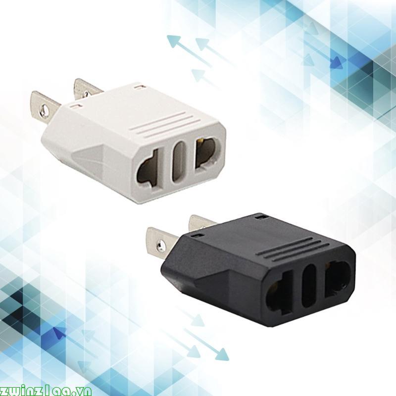 Zwinz1aa Bộ chuyển đổi phích cắm US sang EU Tiêu chuẩn US sang EU Euro 2pin Bộ chuyển đổi nam sang n
