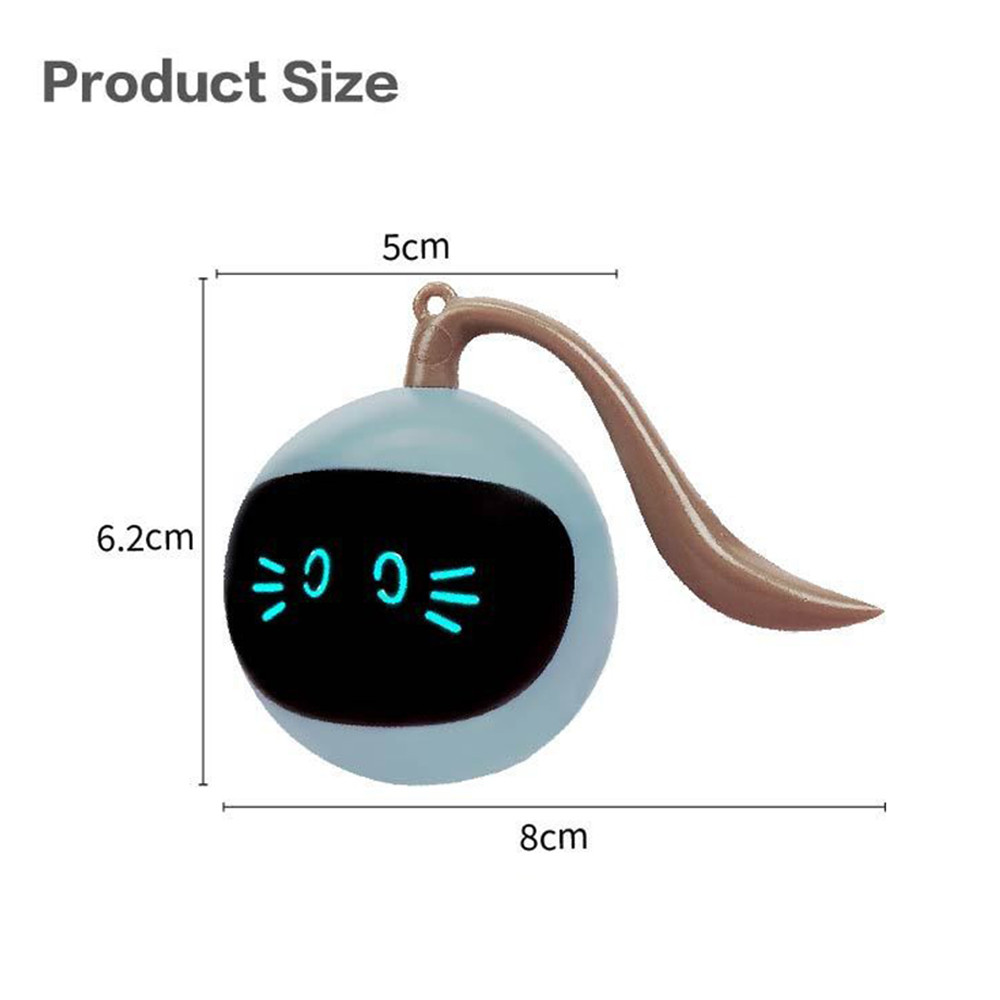 1 Pc Pet Cat Smart Rotation Ball / Automatically Avoid Obstacles USB Rechargeable Luminous LED Self 