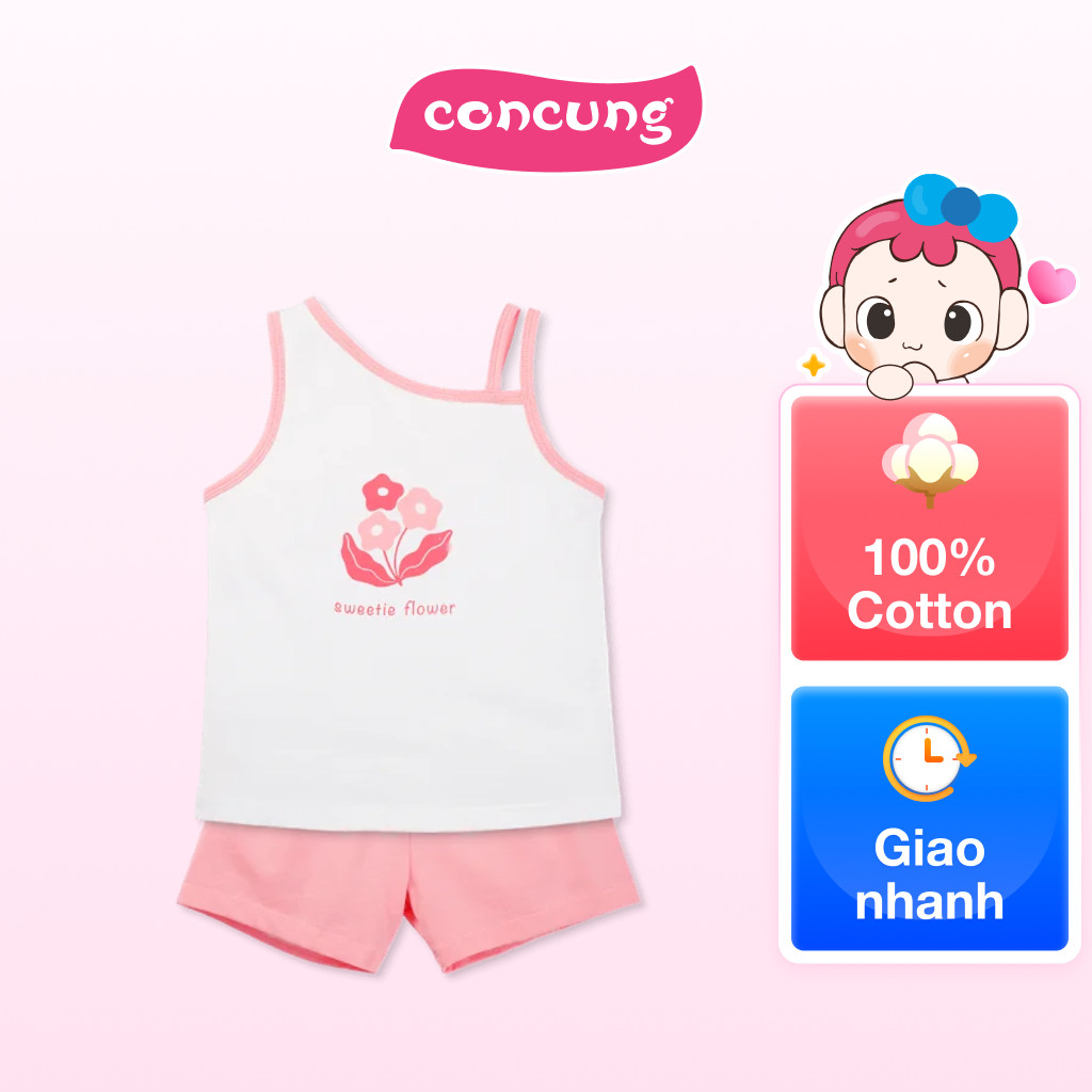 Bộ bé gái ngắn Animo Easy LU0725034 (1Y,Hồng,TT01)