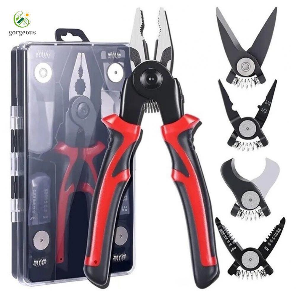⭐GROUS⭐5-in-1 Pliers Set Lightweight 0.9kg Five-in-one Functionality Accessory Kit