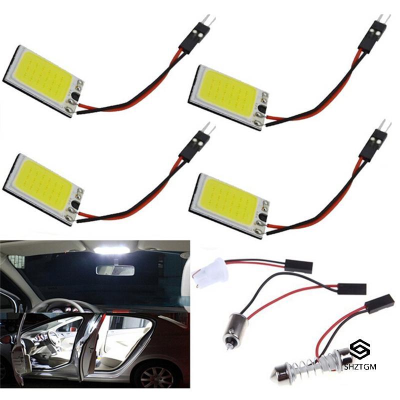 [SHZTGM] 1 Đèn LED COB Nội Thất Ô Tô 18-LED Bóng Đèn Trắng BA9S T10 Festoon 12V Mới