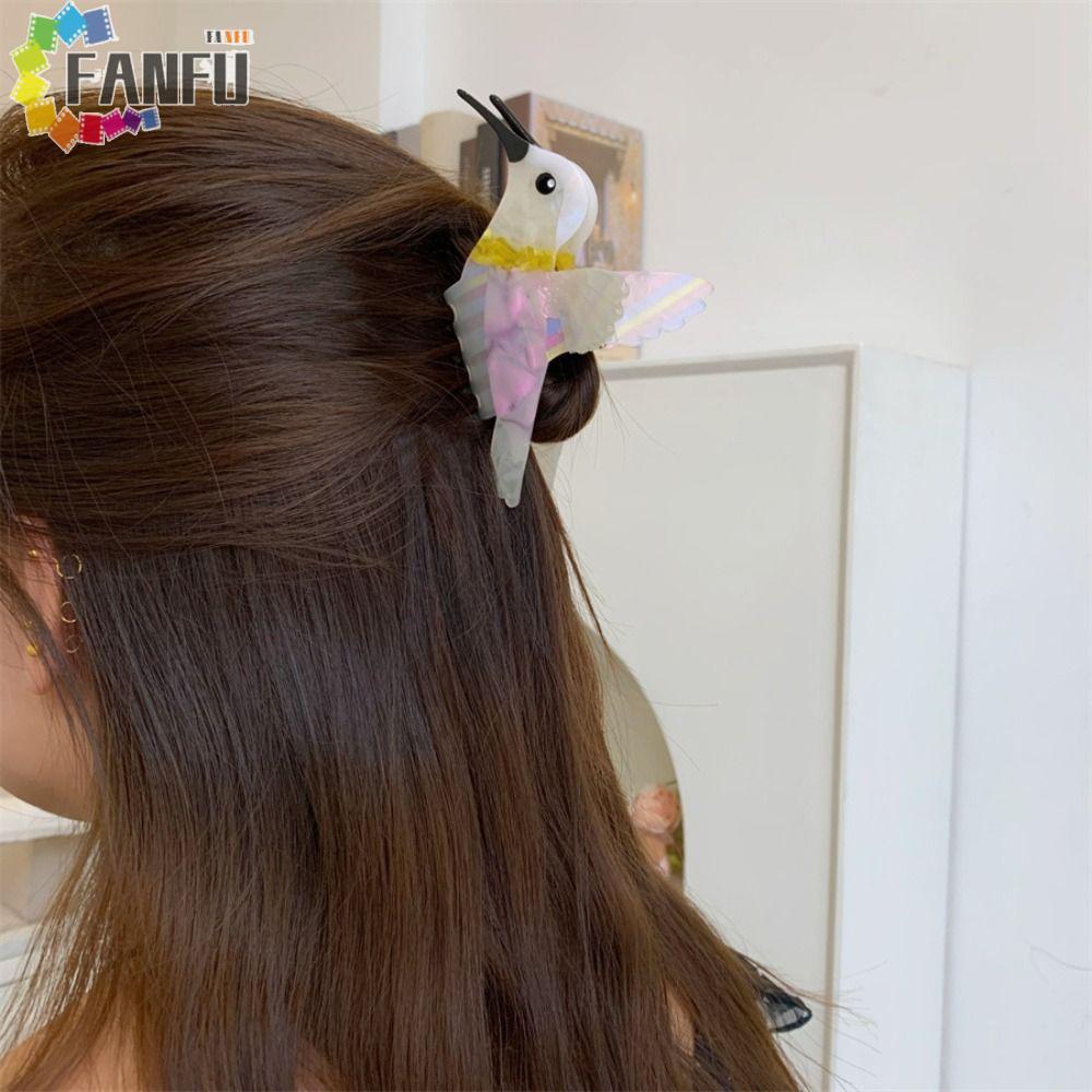 Kẹp Tóc Chim Cá Mập Dễ Thương với Thiết kế Acid Etching, Phong Cách Sáng Tạo Hàn Quốc