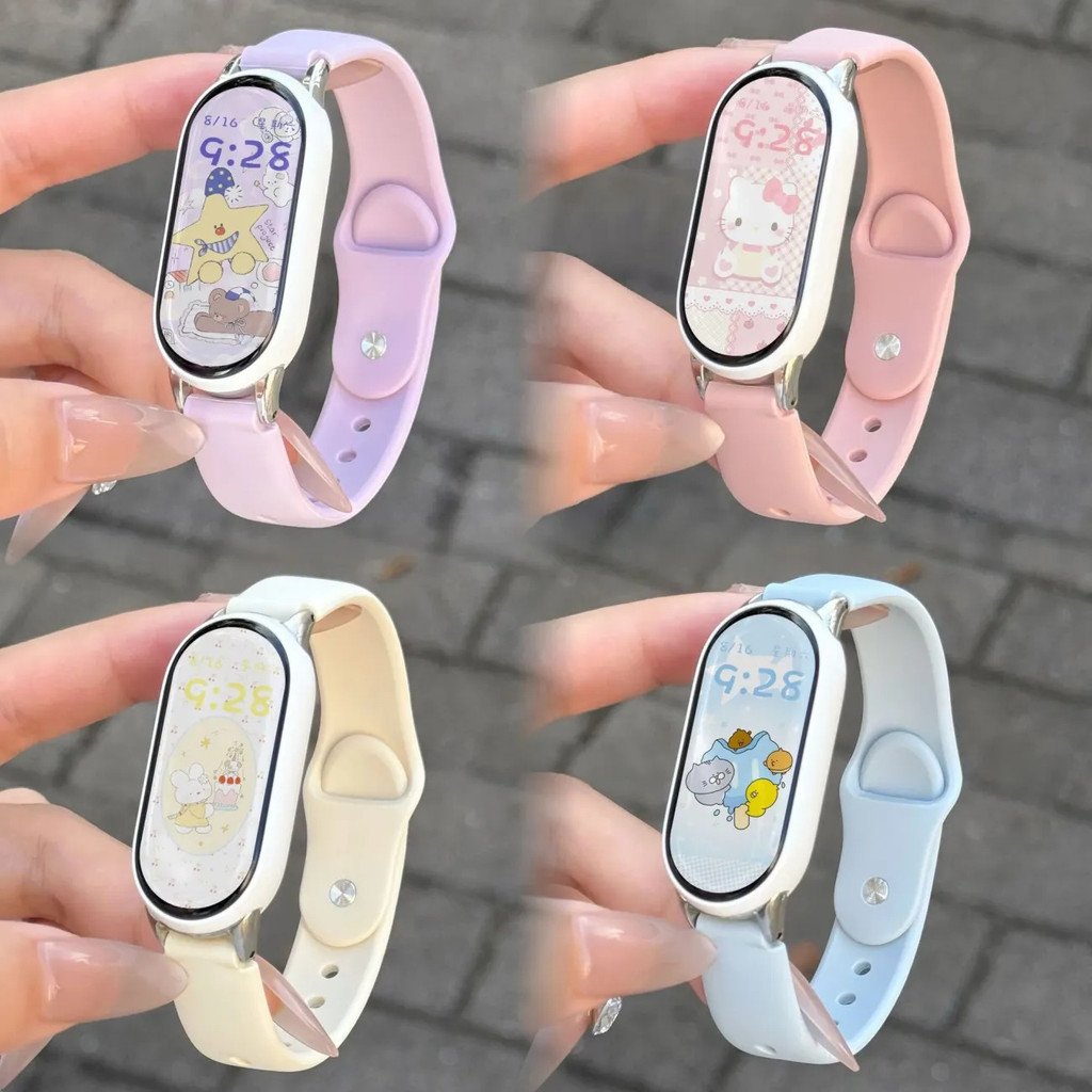 Dây Đeo Silicon Thích Hợp Cho Mi Band 10 / 9 / 8 NFC Mềm Chống Rơi Dây Đeo Tay Cho Mi Band 10 Phiên 