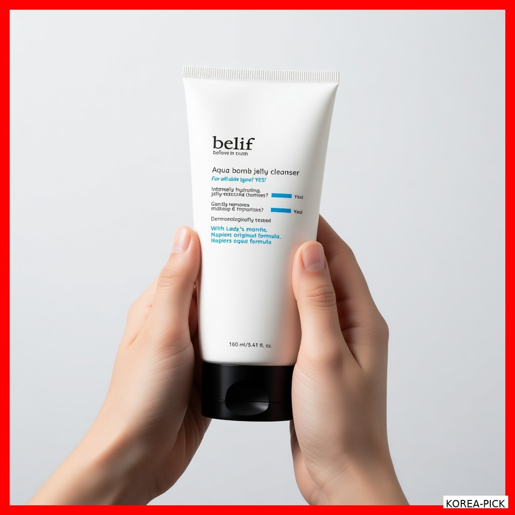 [Belif] Sữa rửa mặt thạch Aqua bomb 160 ml / Sữa rửa mặt Hàn Quốc / Tẩy trang / Chính hãng 100% của 