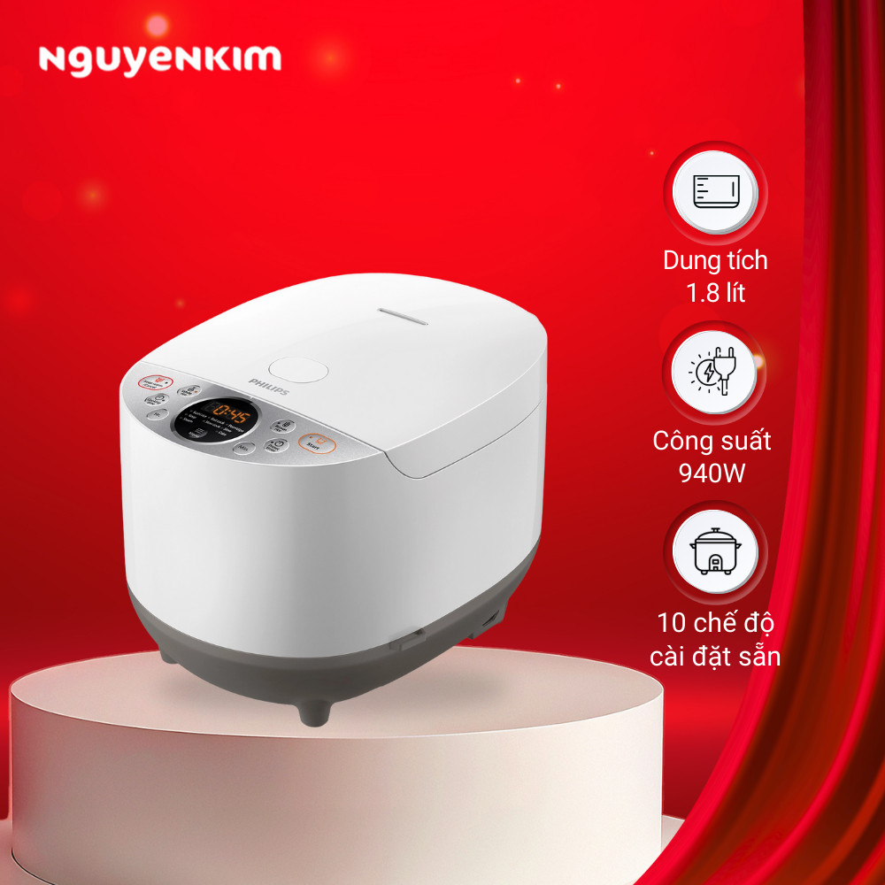 [NGỪNG BÁN] [TẠM DỪNG BÁN] Nồi cơm điện Philips 1.8 lít HD4515/55