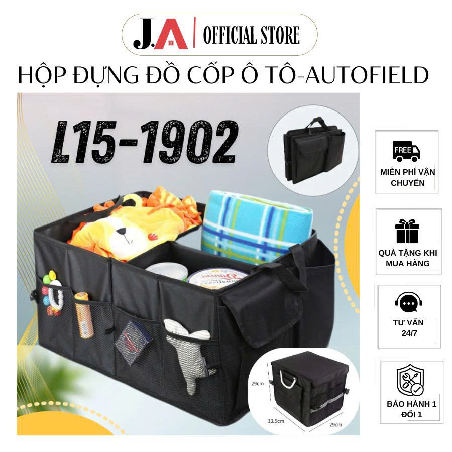 Hộp Đựng Đồ Cốp Ô Tô L15-1005 AUTOFIELD Gấp Gọn, Nhiều Ngăn Tiện Lợi, Chất Liệu Dày Dặn, Giữ Gọn Gàn