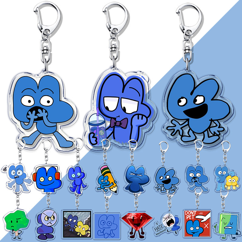 Cute Cartoon Bfb Fourx Keychain for Accessories Bag Key Chain Ring Jewelry Fans Gifts Bfdi Four Keyc