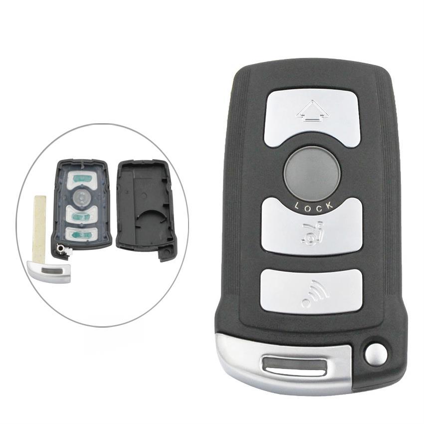 LAIFU 4 Nút Fob Ốp Lưng Fob Trống Cho Bmw 7 Series E65 E66 E67 E68 Vỏ Chìa Khóa Từ Xa