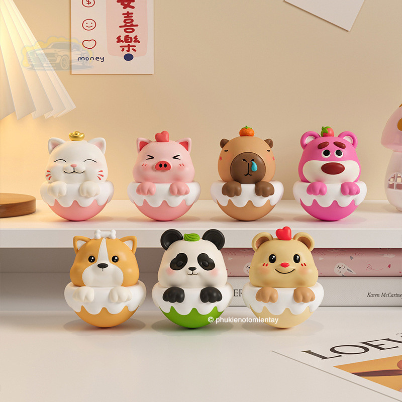 Trang Trí Bàn Làm Việc Hoạt Hình Con Lật Đật Dễ Thương Chuyển Động 2