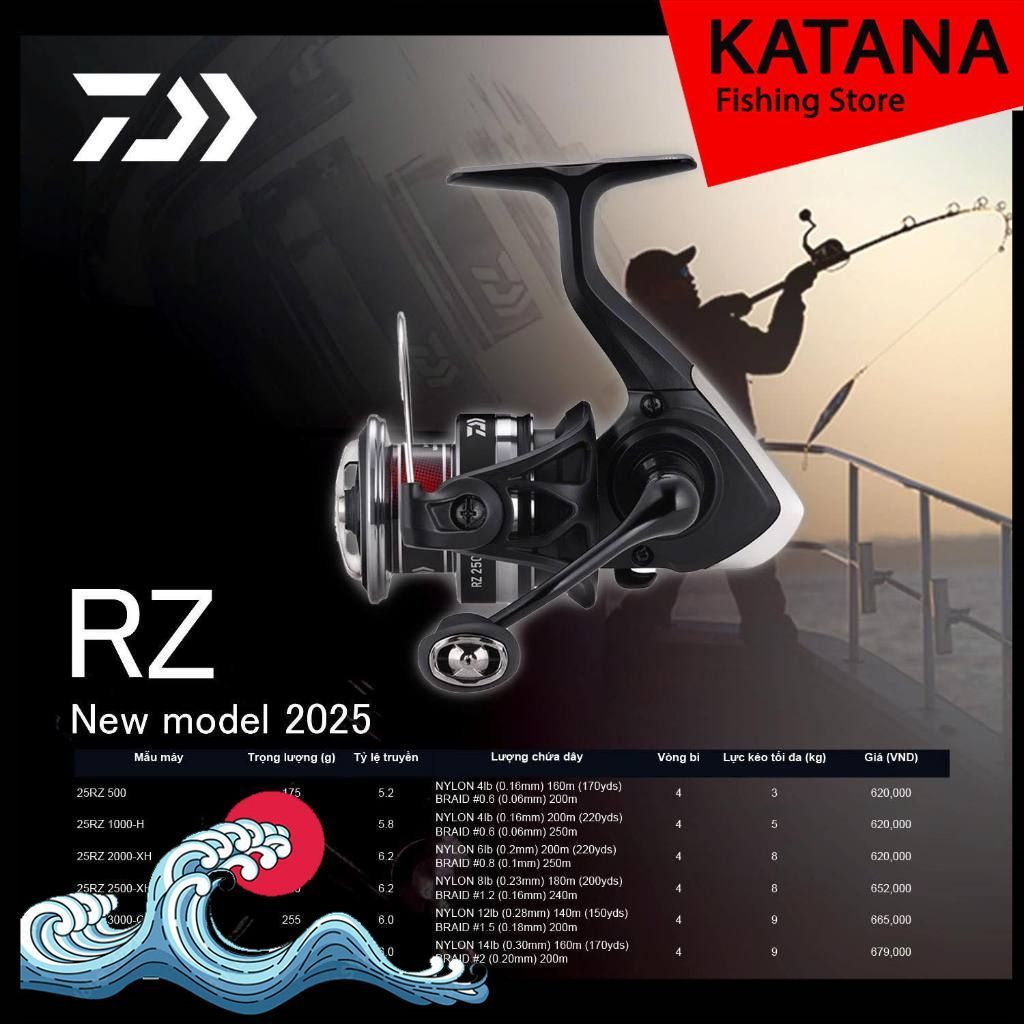 [Katana Fishing]Máy Câu Cá Daiwa RZ 2025 - 500 - 4000: Đỉnh cao cho trải nghiệm câu cá.
