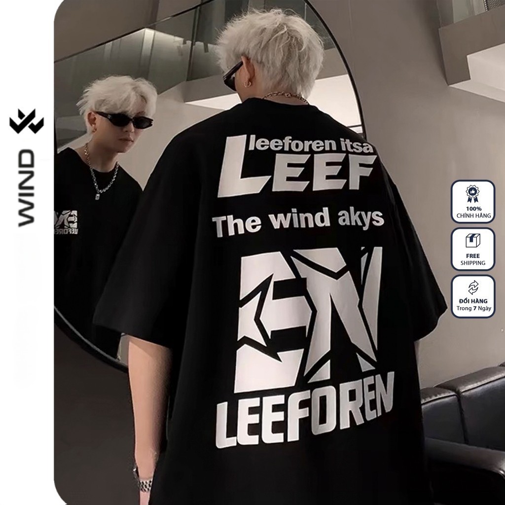 Áo Thun Unisex Wind Clothing Form Rộng Tay Lỡ LEEF 100% cotton  Mặc Mát, Dễ Phối