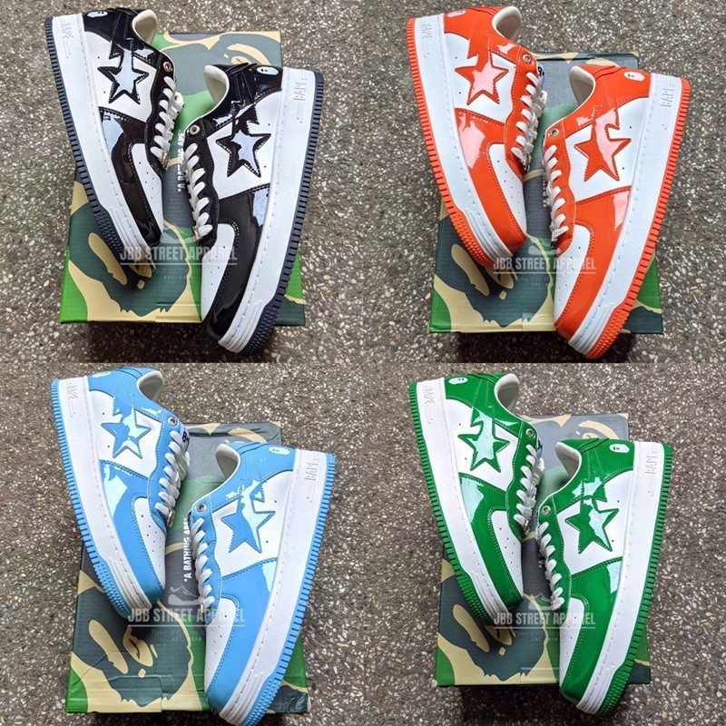 Giày BAPE STA LOW Low "Đen", "Cam", "Xanh" - Không Chính Hãng