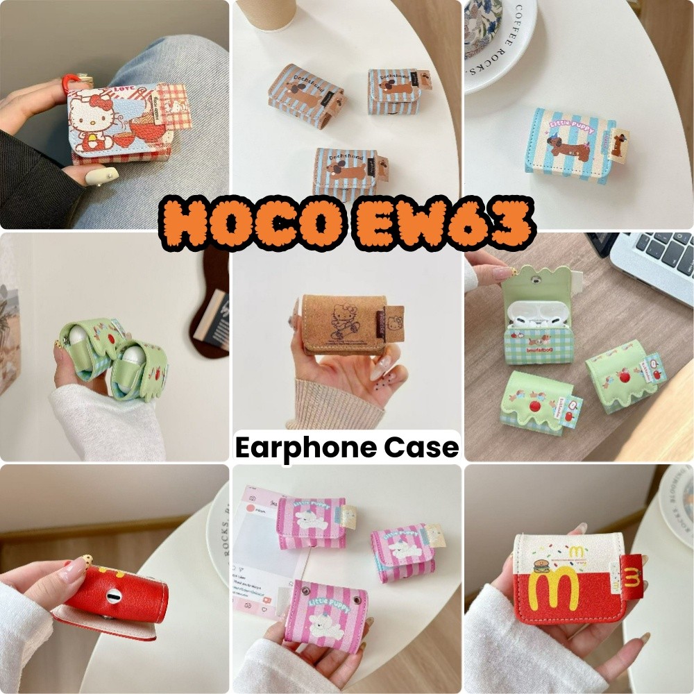 [Còn hàng] Dành cho vỏ HOCO EW63 Vỏ bọc tai nghe dệt may hoạt hình dễ thương