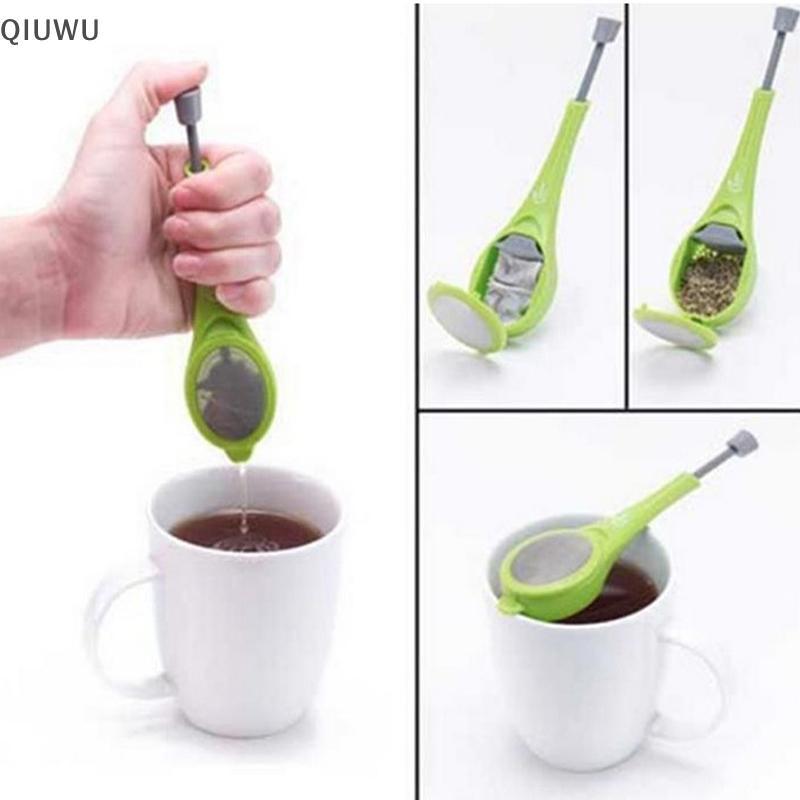 QIUWU Tea Infuser Loose Tea Leafs Strainer Herbal Spice Silicone Filter Diffuser Green.