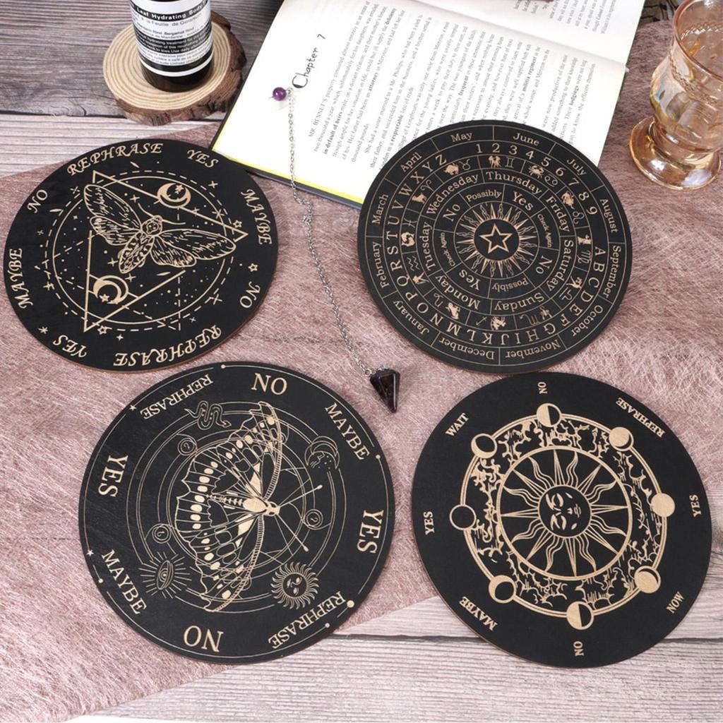 Ouija Spirit Board Gỗ Siêu Vật Lý Planchette Bảng Tin Có Chữ Cái Ouija Board Game Fortune Telling mu