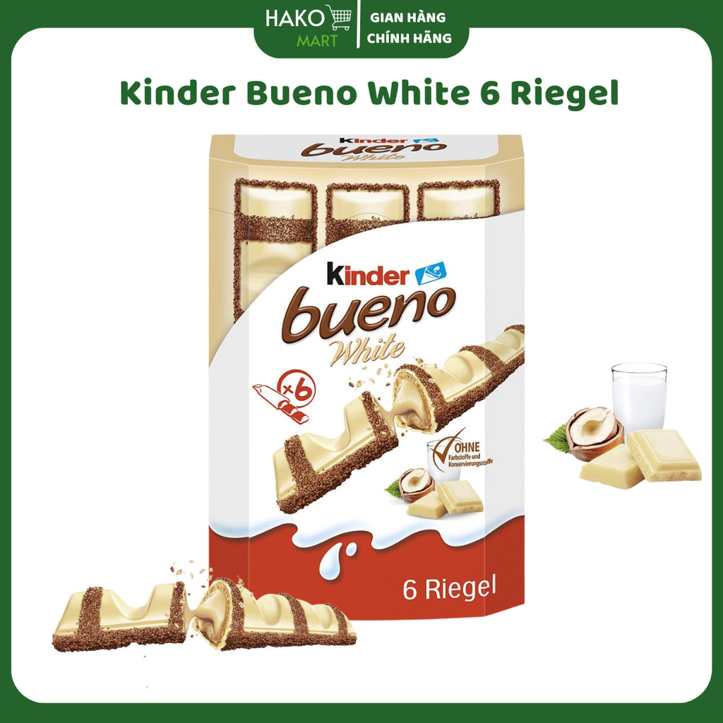 Kinder Bueno White 6 Riegel Hộp 117g