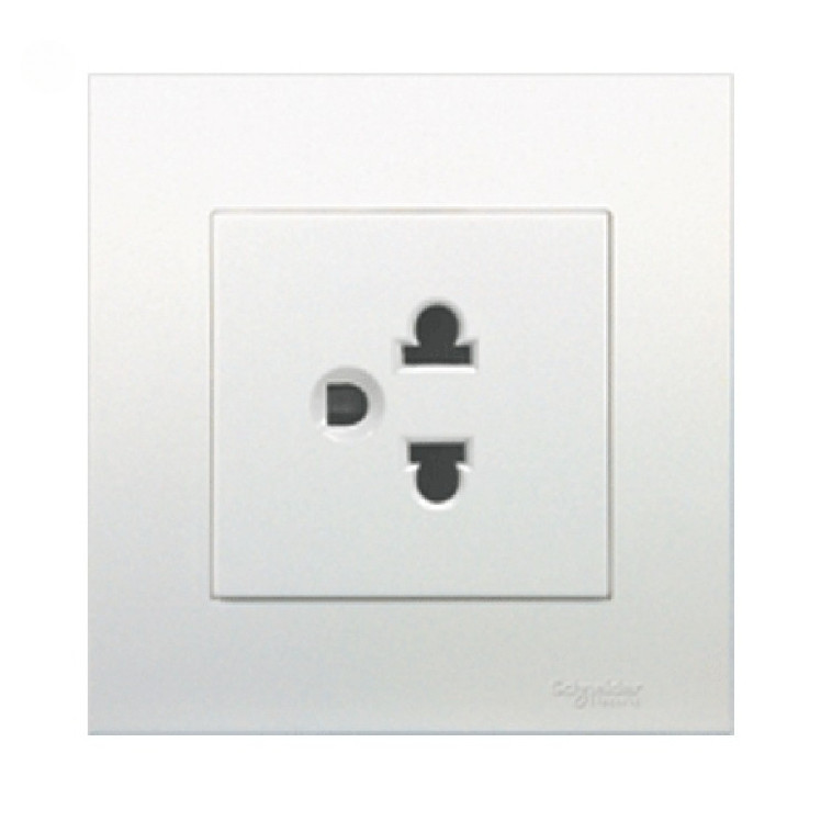 (Freeship) (SE) Ổ cắm đơn/ đôi 3 chấu 16A Trắng/ Xám Vivace Schneider KB426UEST_AS_G19 KB426UES2_WE_