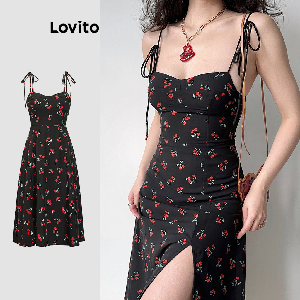 Lovito Đầm Boho Đầm Họa Tiết Hoa Ditsy Cho Nữ L91AD178