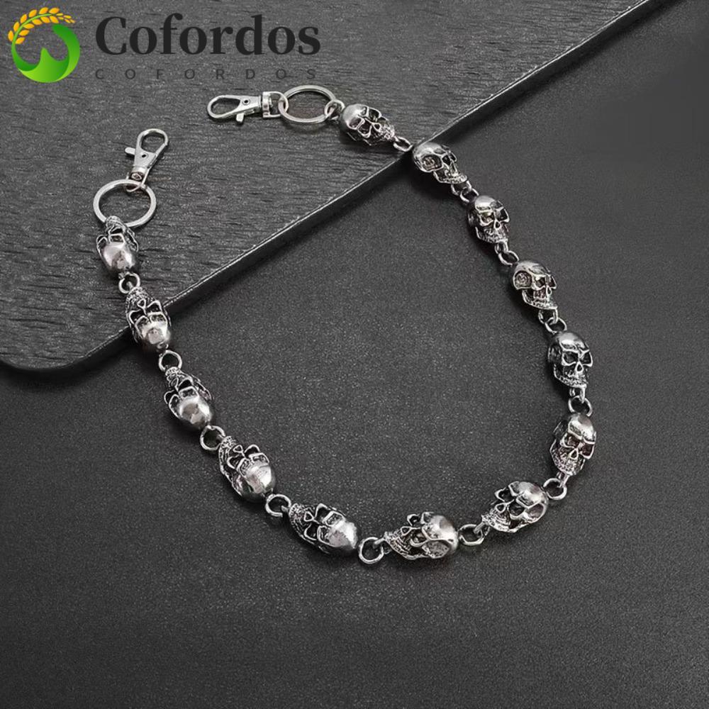 Đai eo dây xích punk nặng, gothic vintage nam - kèm ví dây xích, móc chìa khóa và phụ kiện thời tran