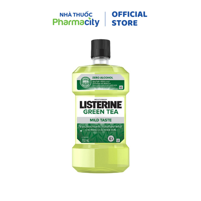 Nước Listerine súc miệng hương trà xanh Mouthwash Natural Green Tea (750ml)