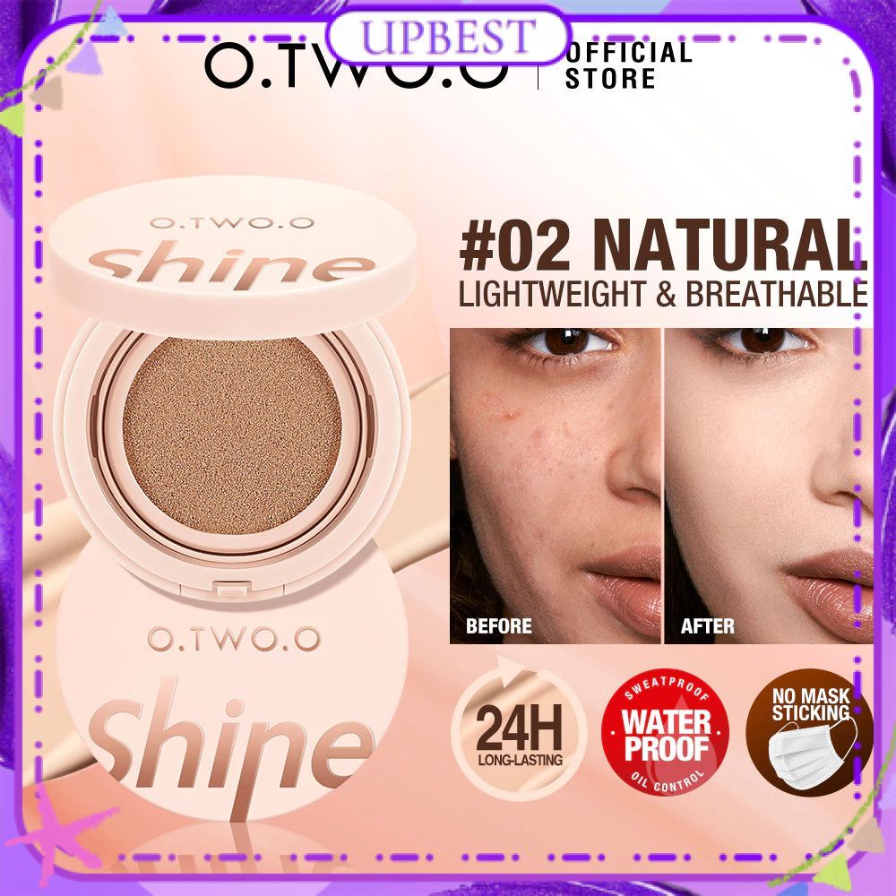 ♕ 1/2/3pcs O.two.o Bb Cream Air Cushion Full Cover Foundation Natural Brightening Moisturizing Found