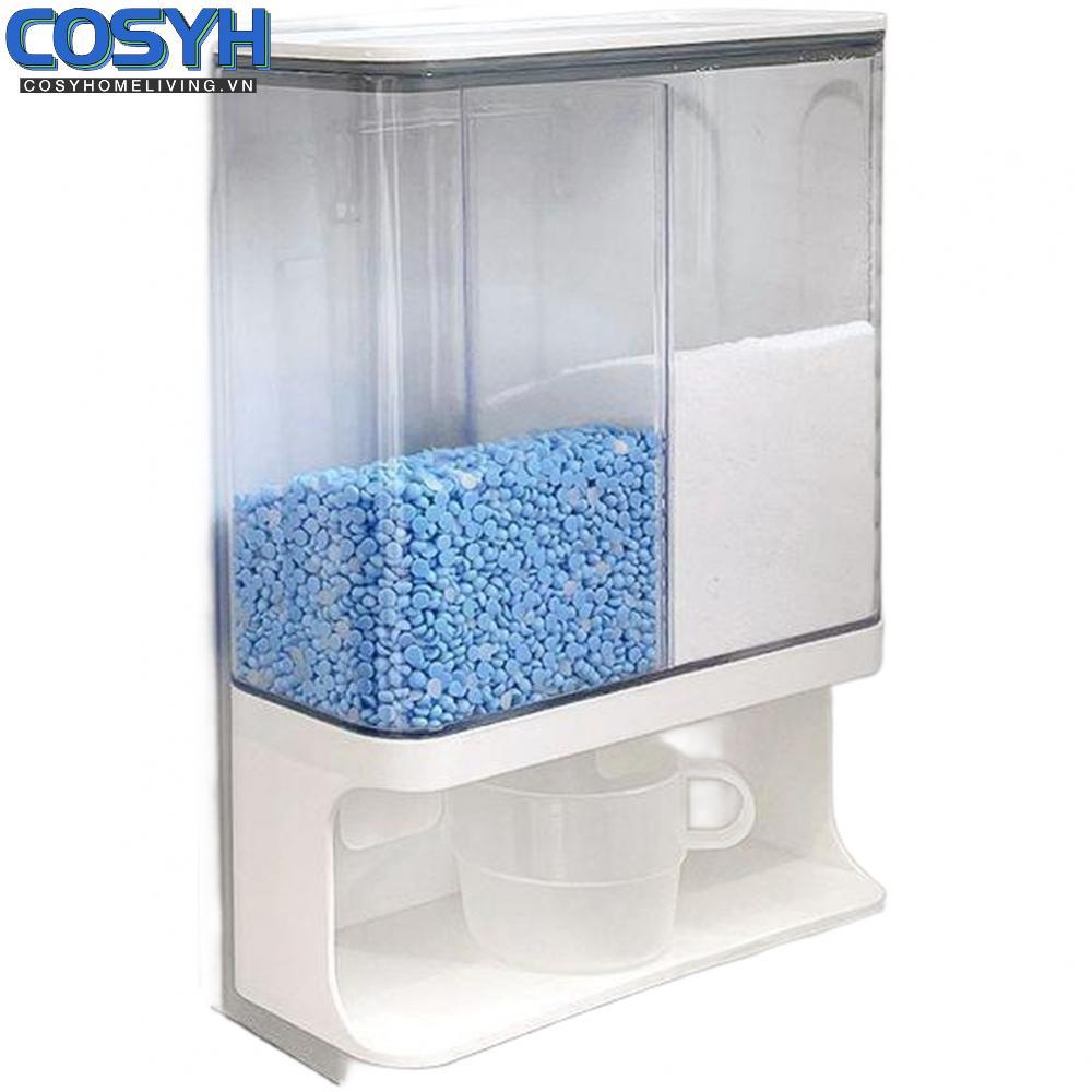 <cosyh>Wall Mounted Laundry Detergent Storage Box with Adjustable Dividers for For PODS