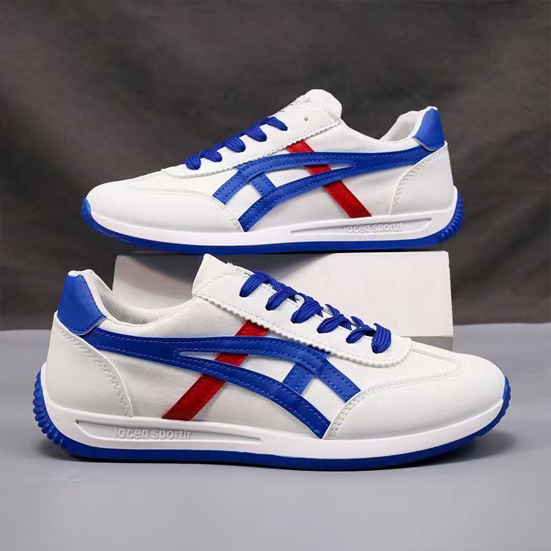 Giày Nam Phong Cách Mới Giày Vải Nam Hợp Thời Trang Giày Nam Hàn Quốc Ren-Up Low-Top Giày Thể Thao Sinh Viên Giày Trắng20260307