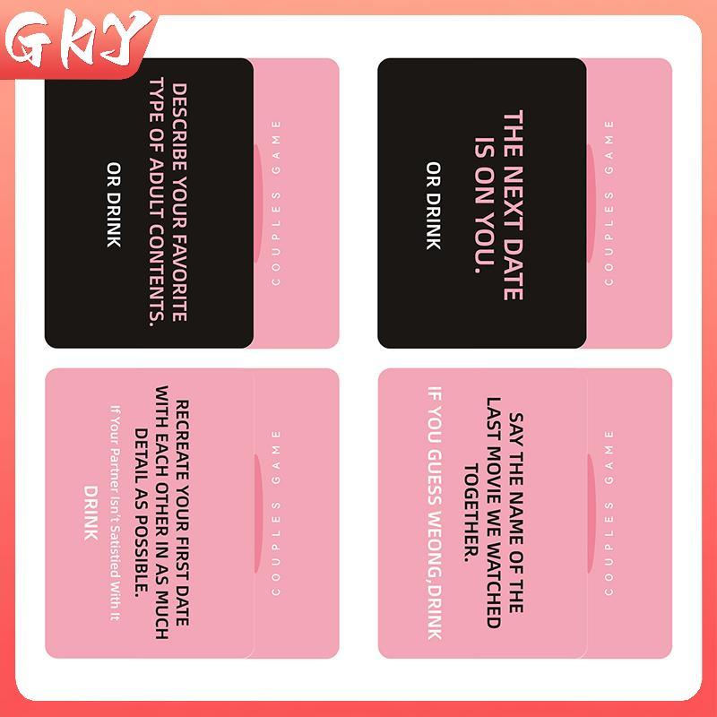 GKY Những người yêu say rượu - Trò chơi cặp đôi Trò chơi bài cho đêm hẹn hò, 50 thẻ trò chơi, Valent