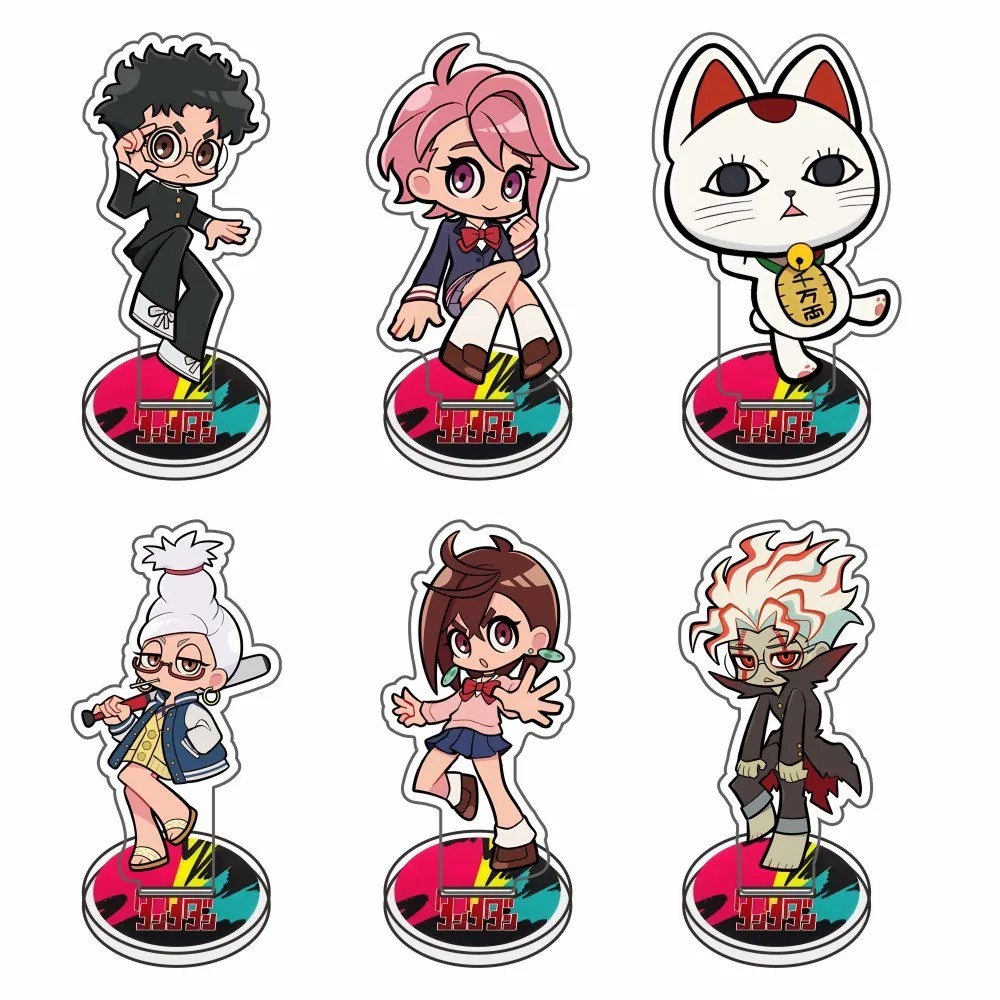 Mô hình Standee Anime Dandadan mica Acrylic trang trí bàn học Momo Okarun Seiko Aira Jiji Mèo Turbo 