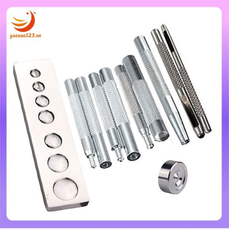 [gaozuo523.vn] Bộ 11 món 633 / 655 / 831 / 201 Đế đinh tán Nút bấm màu bạc