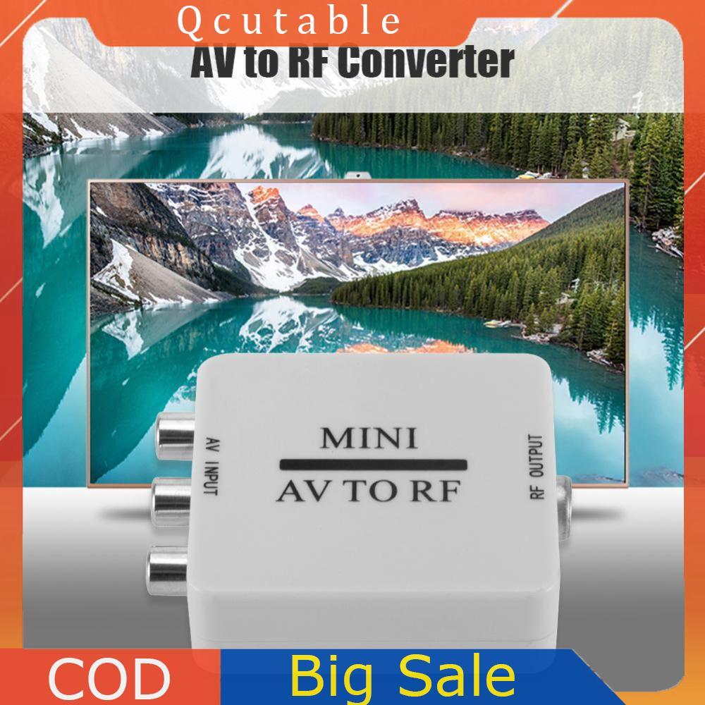 AV Sang RF Video Converter Mini HD Video Adapter Hộp Hỗ Trợ RF 67,25 / 61.25 MHz Bộ Chuyển Đổi TV Kh