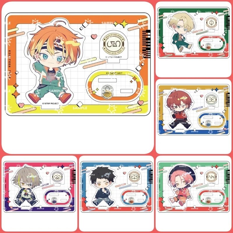 Standee 18TRIP Mô Hình Mica Acrylic Chibi Nhân Vật Renga Shika Hama Trang Trí Bàn Học 10cm Phụ Kiện 