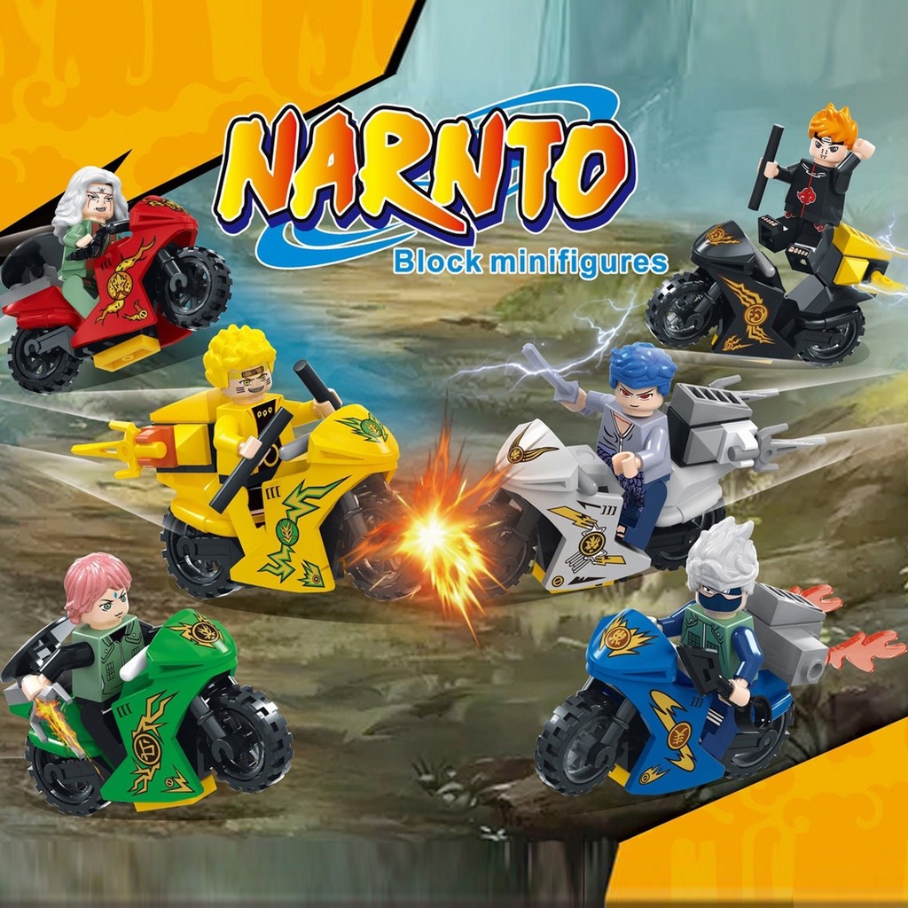 2026 Sản Phẩm Mới Tương Thích Lego Lắp Ráp Khối Xây Dựng Bóng Nhân Vật Xe Máy Đồ Chơi Trẻ Em Naruto 