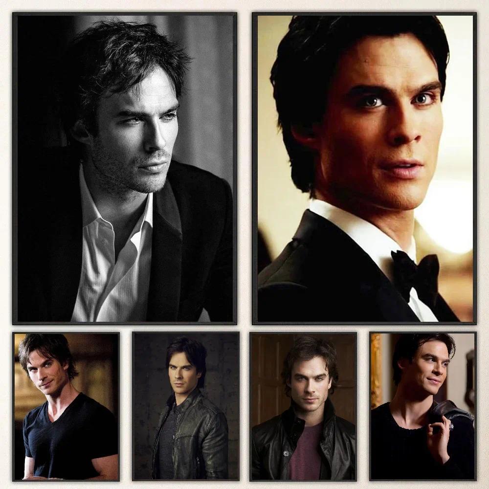 Pc Nhật Ký Ma Cà Rồng Ian Somerhalder Cổ Điển Anime Poster Tự Dính Chống Thấm Nước Nghệ Thuật Giấy D